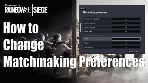 how to change matchmaking region in rainbow six